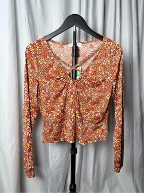 Planet Gold Floral Ring-Front Top – Large